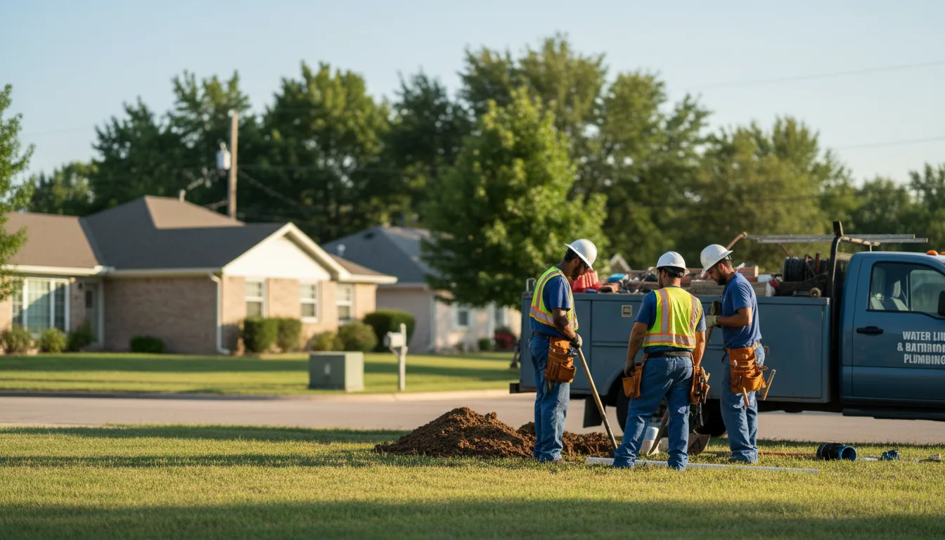 Residential water line and bathroom plumbing service in Oak Harbor, OH